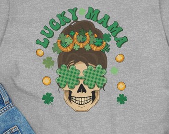 Lucky Mama St Patrick's Day T-Shirt, Irish Mom Shirt