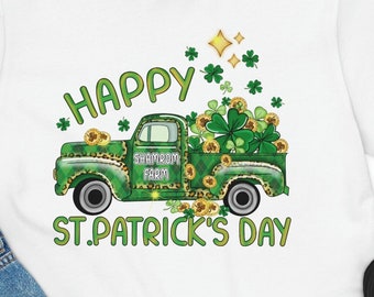 Happy St Patrick's Day Vintage Truck T-shirt, Retro Truck Shirt
