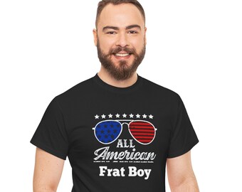 USA Flag Frat Boy T-Shirt: All American Summer Tee