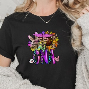 Peace Love CNA T-Shirt: Certified Nursing Assistant Gift