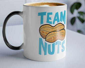 Gender Reveal Coffee Mug Team Nuts  It&#39;s A BOY, Funny Gender Reveal Magic Color Morphing Mug, 11oz