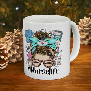 Nurse Life Coffee Mug 11oz RN LPN cute coffee cup mug, nursing gift, gift for her