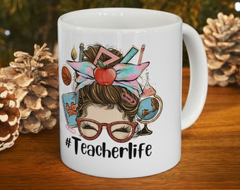 Teacher Life Coffee Mug 11oz Cute coffee cup gift for teacher teaching student teacher appreciation gift