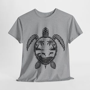 Tropical Sea Turtle Graphic Tee: Beach Vacation Apparel image 9