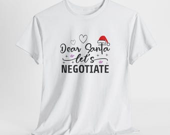 Funny Santa Naughty List Tshirt - Unisex Heavy Cotton Tee, Christmas Graphic Tee, Holiday Tee, Funny Xmas Shirt, Gift for Him or Her