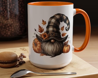 Fall Gnome Pumpkin Coffee Mug: Autumn Thanksgiving Drinkware