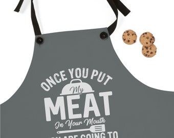 Funny BBQ Apron, Grilling Gift for Dad
