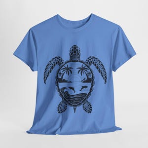 Tropical Sea Turtle Graphic Tee: Beach Vacation Apparel image 5