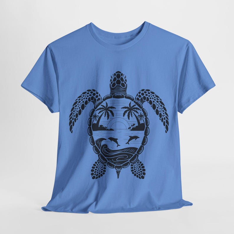 Tropical Sea Turtle Graphic Tee: Beach Vacation Apparel image 5