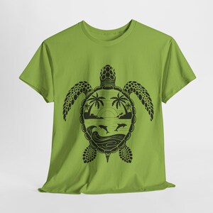 Tropical Sea Turtle Graphic Tee: Beach Vacation Apparel image 4