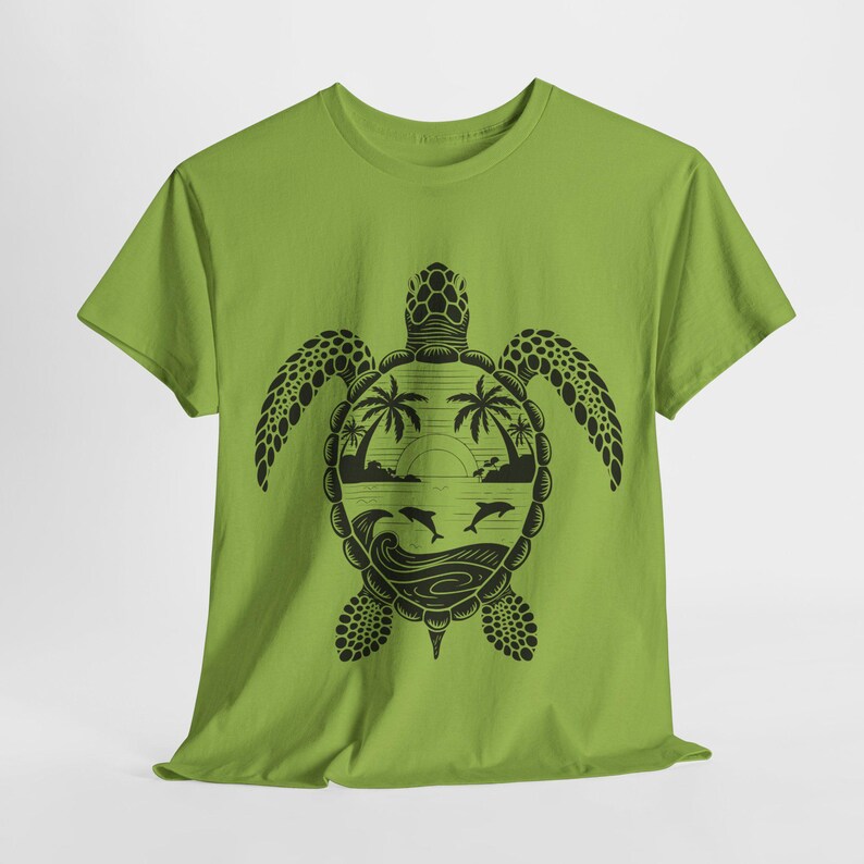 Tropical Sea Turtle Graphic Tee: Beach Vacation Apparel image 4