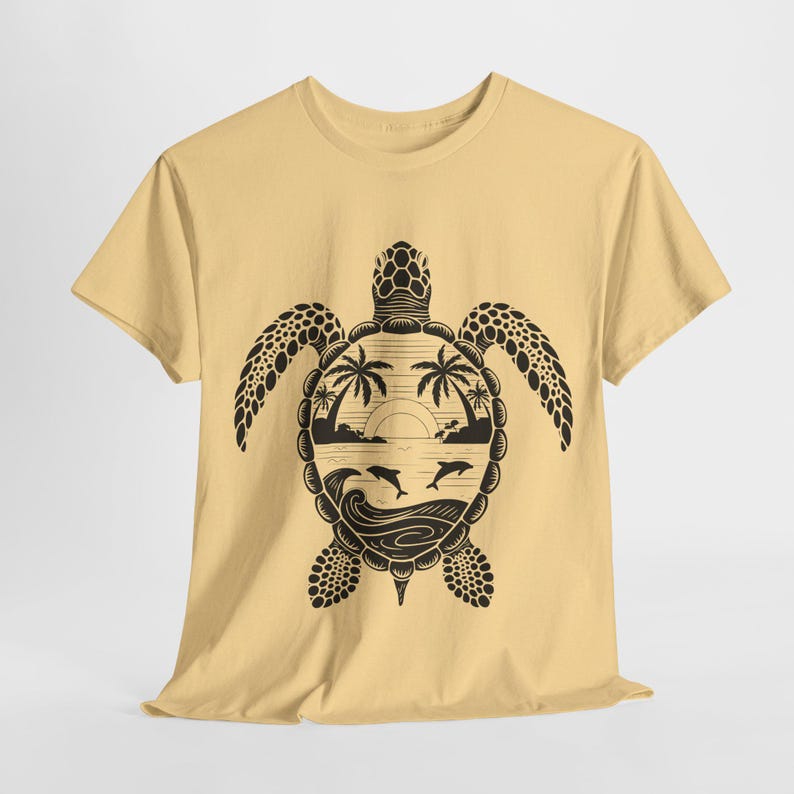 Tropical Sea Turtle Graphic Tee: Beach Vacation Apparel image 3