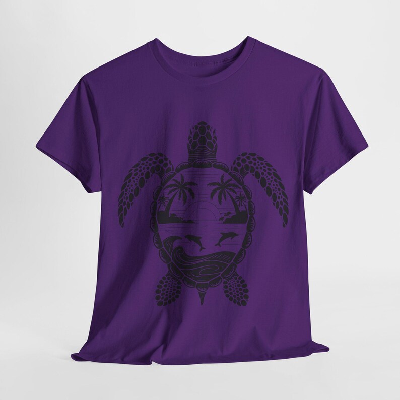 Tropical Sea Turtle Graphic Tee: Beach Vacation Apparel image 6