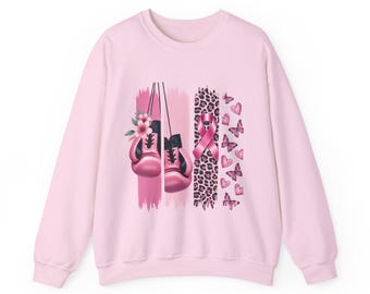 Coquette Breast Cancer Awareness Sweatshirt: Inspirational Crewneck