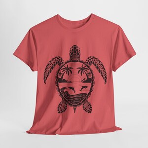 Tropical Sea Turtle Graphic Tee: Beach Vacation Apparel image 8