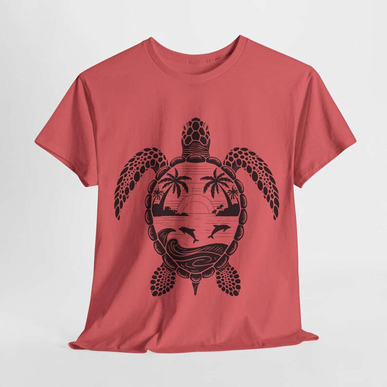 Tropical Sea Turtle Graphic Tee: Beach Vacation Apparel image 8