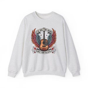 Country Music Lyrics Crewneck Sweatshirt: Cotton-Blend Western Style