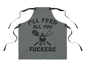 Funny BBQ Apron, Gift For Dad, Chef Apron
