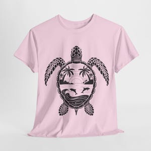 Tropical Sea Turtle Graphic Tee: Beach Vacation Apparel image 7