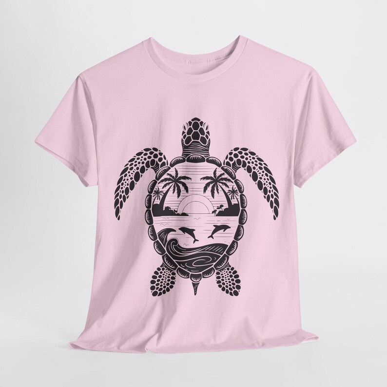 Tropical Sea Turtle Graphic Tee: Beach Vacation Apparel image 7