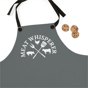 Funny BBQ Apron: Meat Whisperer Poly Twill Grilling Apron