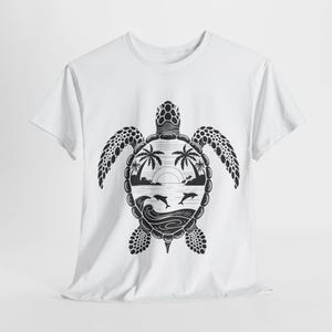 Tropical Sea Turtle Graphic Tee: Beach Vacation Apparel image 2