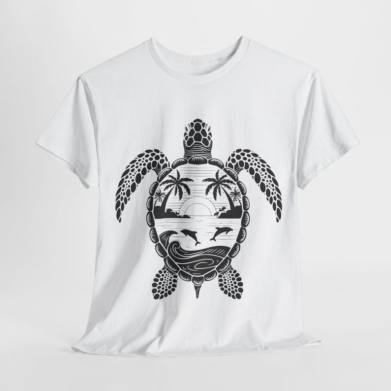 Tropical Sea Turtle Graphic Tee: Beach Vacation Apparel image 2