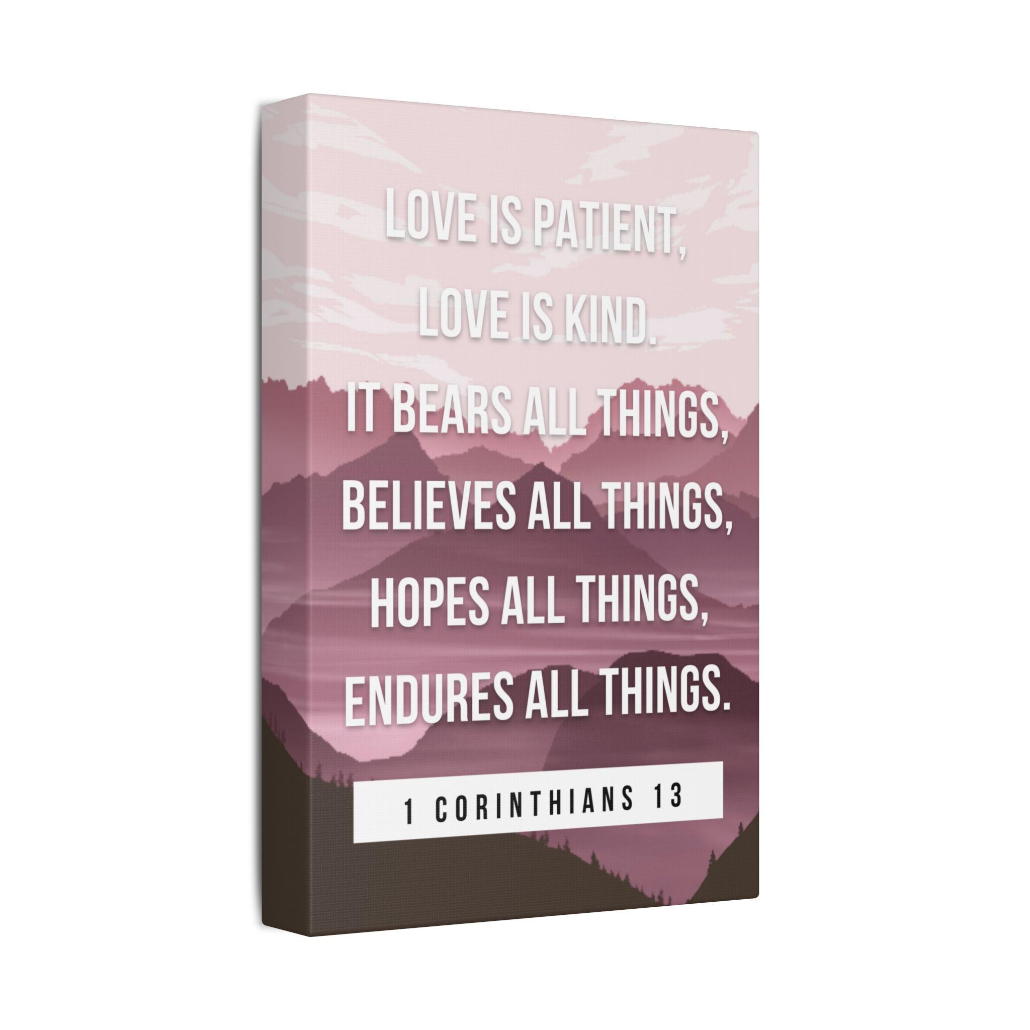 Love is Patient, Love is Kind: 1 Corinthians 13 Christian Canvas Art - Etsy