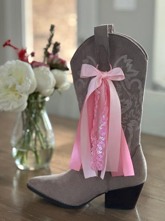 TRENDING Megan Cloud 9 Boot Bows | Western Boot Accessories | Country Concert | Rodeo | Nashville Bachelorette | Festival Boot Ribbons