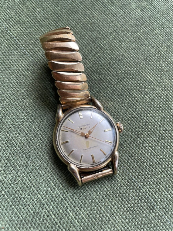 BENRUS VINTAGE WATCH - Unisex 1950s 10k Gold Fill… - image 1