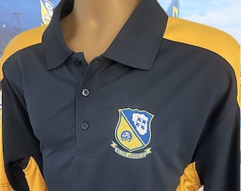 Navy Angels  logo polo aviation attire wear for those navy  Angels fans that love to show their enthusiasm.