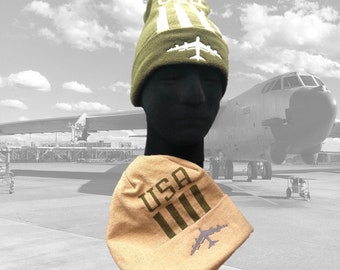 B-52 BUFF Silhouette Cuff Beanie - Aviation Gift