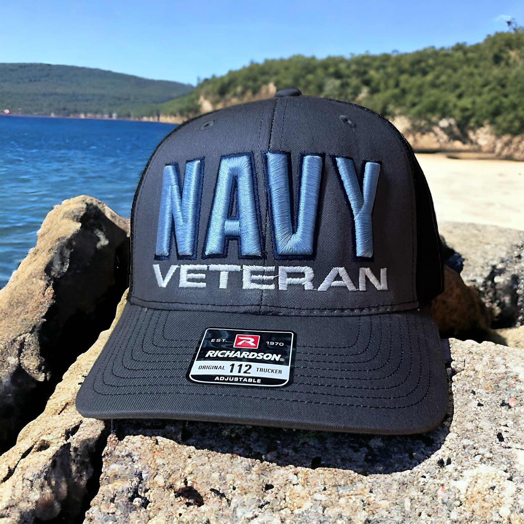 Service Hat Veteran Service Cap: 3D Embroidered Military Patch - Richardson 112FP ...