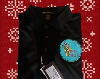 These polo cap sets celebrate the iconic B-52, for those who love military aviation and nose art. This is from B-52H 60-019 Razin Hell II.