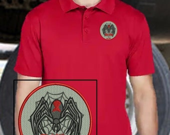 Embroidered B-52 Nose Art Polo: Aviation Collection