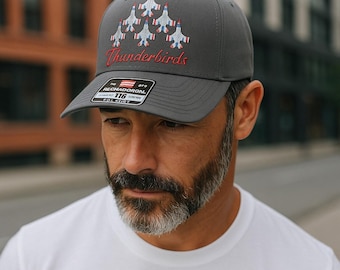 USAF Thunderbirds Hat: Embroidered Airshow Cap, Veteran Gift