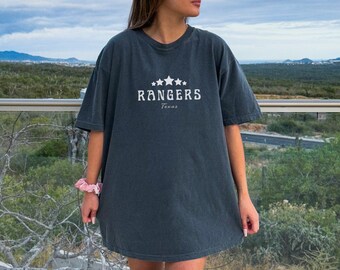 Comfort Colors® Rangers Baseball T-Shirt, Texas Baseball Tee, Game Day Shirt, Baseball Season Shirt, Sports Mom Shirt, Family Baseball Shirt