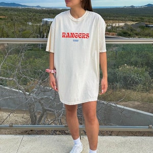 Womens Texas Baseball Fan Dress - White