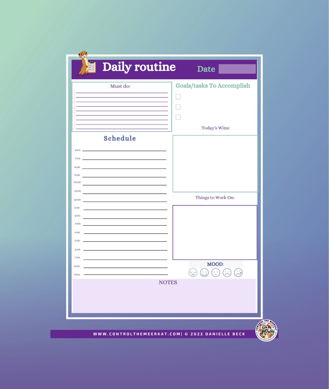 Daily Routine Printable - Etsy