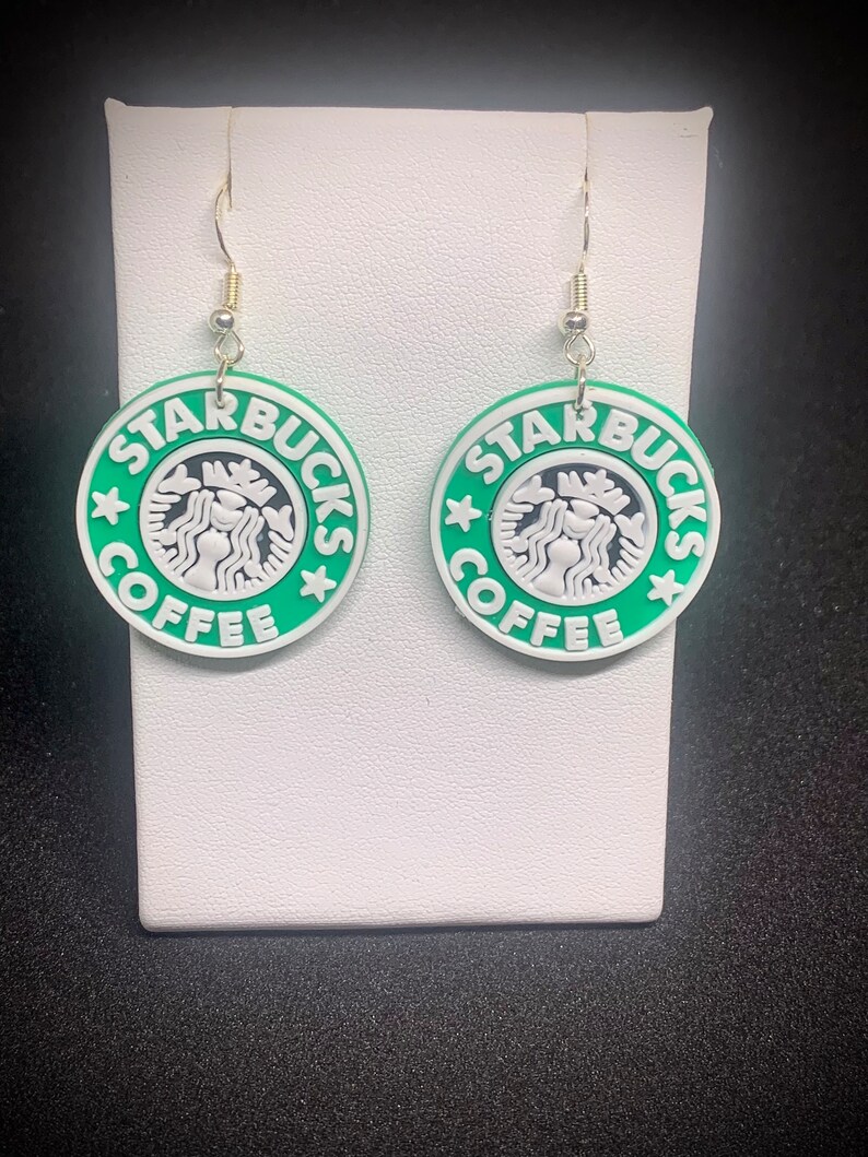 Starbucks Dangle Earrings Coffee Target Mom Coffee Addict Etsy