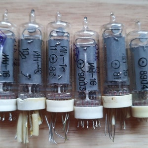 Lot of 6 in-16 Nixie tubes. Tested. image 3