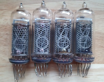 Lot de tubes Nixie 4 en 14. Pour horloge Nixie. Testé