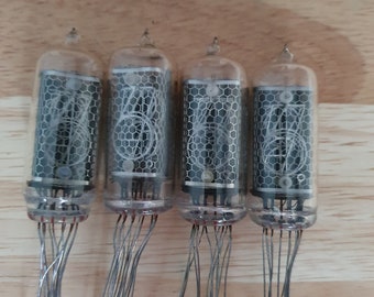 Lot of 4 in-8-2 Nixie tubes. NOS. For Nixie clock. Tested.