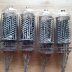 Lot of 4 in-8-2 Nixie tubes. NOS. For Nixie clock. Tested.