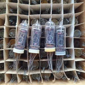 Lot of 4 in-14 Nixie tubes. NOS. For Nixie clock. Tested