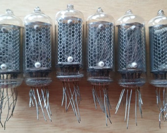 Lot of 6 in 8-2 Nixie tubes. For Nixie clock. Tested. IN-8-2