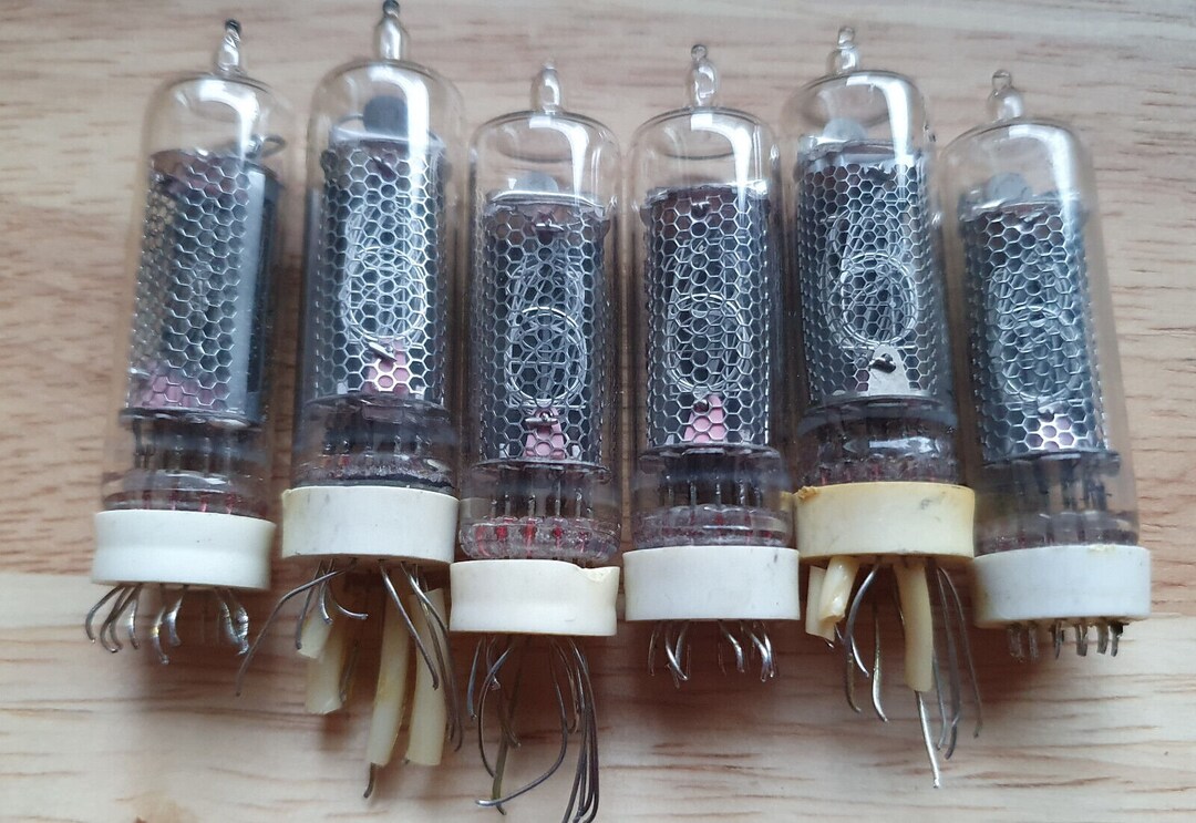 Lot of 6 In16 Nixie Tubes. Tested. Etsy