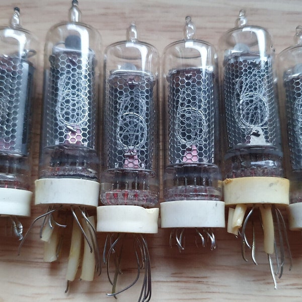 Lot of 6 in-16 Nixie tubes.  Tested.