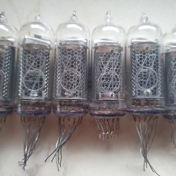 Lot of 6 in-14 Nixie tubes. For Nixie clock. Tested