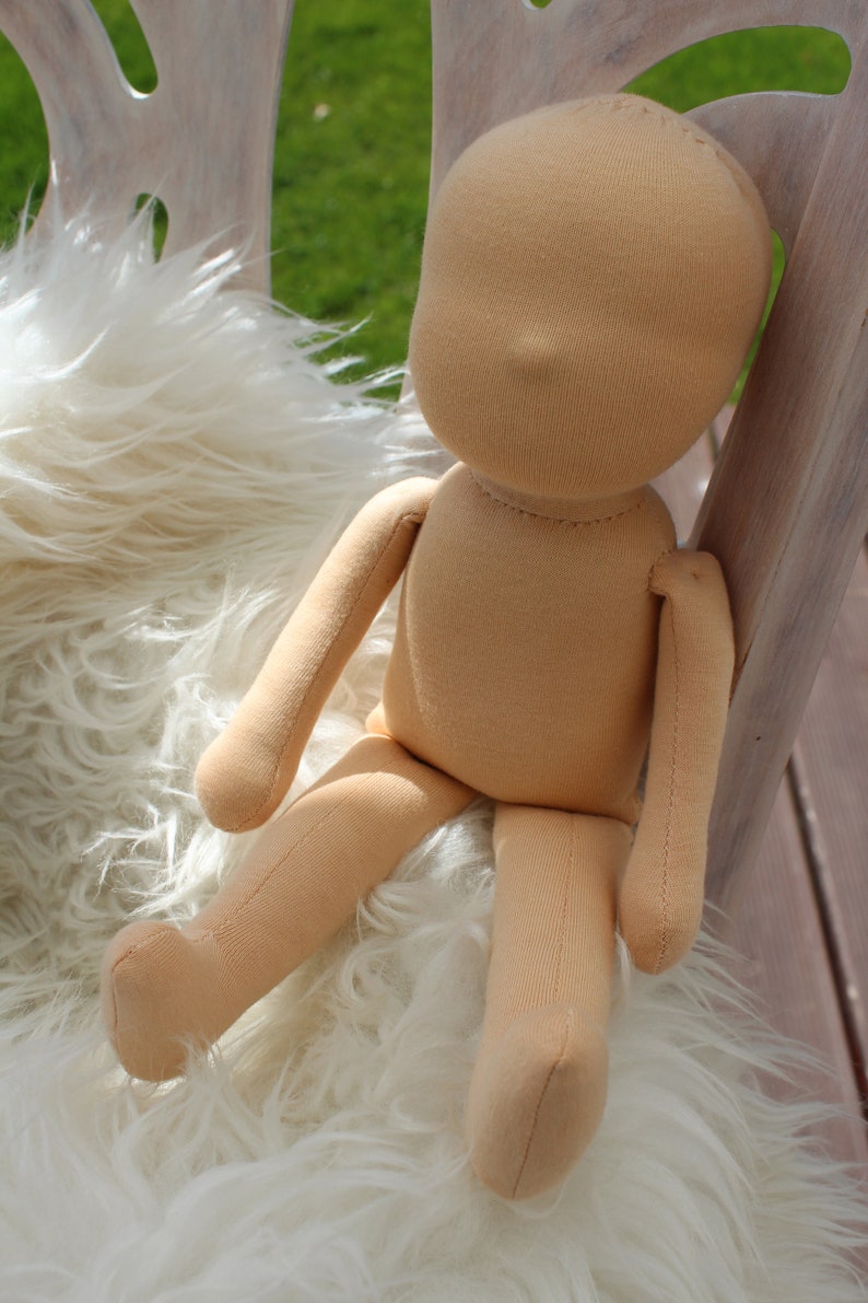 Waldorf doll body,blank doll,puppe , poupée , muneca, bambola, ,textile, organic, cloth, handmade, waldorf dolls, steiner puppe image 3